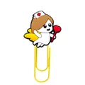 Nurse angel cartoon paperclip with yellow metal finish and PVC decorative topper - Angel Nurse Style (15)