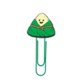 Creative green Zongzi cartoon paper clip made of PVC and metal for office bookmarks - Zongzi Style(11)