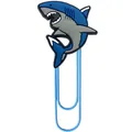 Clip creativo con diseño de tiburón azul y decoración de animal marino en PVC flexible - Estilo Tiburón