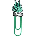 Clip grande de planta marina verde con decoración de algas de silicona para oficina - Forma de Alga