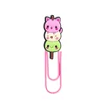 Cute Japanese dango cat trio paperclip with pink metal U-shape fastener for office use - Cat Dango Style (17)