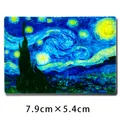 Sternennacht berühmtes Gemälde weicher Gummimagnet für den Kühlschrank 7,9cm x 5,4cm - Sternennacht