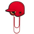 Red baseball helmet shaped PVC paperclip and bookmark for creative office stationery - Red Baseball Helmet Style (18)