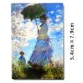 Claude Monet Frau mit Sonnenschirm Kühlschrankmagnet, dekorativer 5.4x7.9cm Magnet - Frau mit Sonnenschirm