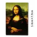 Süßer Mona Lisa Meisterwerk Cartoon PVC Magnet Kühlschranksticker, Größe 5,4cm x 7,9cm - Mona Lisa