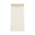 Gonna dritta in raso bianco crema minimalista con eleganti dettagli di nappe - EU 38 / Albicocca
