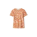 T-shirt color albicocca a maniche corte con stampa logo Nanushka e girocollo classico - XS / Arancione