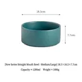 Ciotola per animali in ceramica opaca verde scuro 1200ml dimensioni 18,5x7,7cm - Ciotola Diritta Opaca Medio-Grande [Verde]
