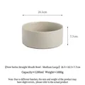 Ciotola in ceramica crema opaca 1200ml grande capacità con diametro di 18,5cm - Ciotola Singola Medio Grande / 18.5x18.5x7.7cm / Grigio