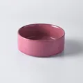 Minimalist ceramic cat bowl in vintage rose pink with a matte textured finish - Small (13CM) / Red Glaze