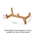Soporte elevado de bambú para cuencos de mascotas con diseño cruzado para cuello - Soporte Mini Cuenco Doble