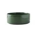 Minimalist forest green ceramic pet bowl with glossy finish for food and water - Small (13CM) / Glossy Bowl / Forest Green