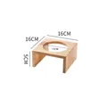 Soporte de madera en forma de U para cuenco de mascotas con hueco de 11 cm - Soporte individual de roble tamaño 1