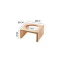 Soporte de madera elevado para cuencos de gatos, marco de 18x9cm con hueco de 12,8cm - Soporte individual de roble tamaño 3