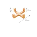 Soporte de madera en forma de X para cuenco de mascotas de 15,5 cm de diámetro - Soporte Pequeño Cuenco Individual (Versión Mini)