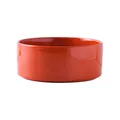 Oranje keramische voerbak met glanzende afwerking voor katten en honden, ergonomisch - Enkele Bak (Geen Standaard) / Glanzend Bruinrood / S