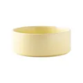 Gamelle en céramique jaune crème de forme cylindrique pour nourrir chats et chiens - Bol Seul (Sans Support) / Jaune Lait Brillant / S