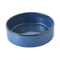 Gamelle pour chat et chien en céramique bleue avec rebord brun antidérapant - Bol à Eau Bleu Glacé au Four