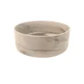 Minimalistische keramische voerbak voor huisdieren met grijs marmerpatroon en glans - Glanzende Marmerpatroon Enkele Bak / Medium 15.5cm