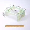 Grüner Acryl-Napfhalter mit Kaninchenmuster und Gitterdesign für Katzen und Hunde - Nr. 2 Bär & Hase Acryl-Einzelständer / Grün