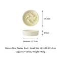 Gamelle anti-glouton en céramique blanc crème avec motif d'étoile et capacité de 180ml - Petite Gamelle Anti-Glouton Météore (Blanc Crème)