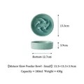 Gamelle anti-glouton en céramique vert clair de 13,3x3,9cm avec capacité de 180ml - Petite Gamelle Anti-Glouton Météore (Vert Clair)