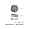 Gamelle anti-glouton en céramique grise, motif étoile, diamètre 13,3 cm pour chats et chiens - Petite Gamelle Anti-Glouton Météore (Gris)