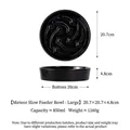 Grand bol anti-glouton noir en céramique pour animaux, motif étoile filante, 850ml - Grande Gamelle Anti-Glouton Météore (Noir)
