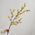 Artificial winter jasmine branch with vibrant yellow petals for home vase decoration - Yellow