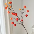 Ramo di alchechengi artificiale arancione e rosso per decorazioni floreali casa - Arancione