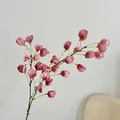 Artificial pink Physalis flower branch with silk texture for home and wedding decor - Dusty Pink