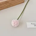 Einzelner rosa Kunstblumenstiel mit weicher Beflockung für die Heimdekoration - Rosa