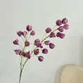 Single branch of purple artificial Physalis flower with gradient bell-shaped petals - Purple