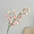 Single stem artificial physalis flower in pink and white gradient for home decor - Light Pink