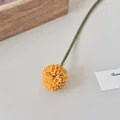 Künstliche gelbe Craspedia-Trommelstöcke für die Heimdekoration und DIY-Blumenarrangements - Orange