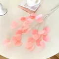 Artificial pink eucalyptus branch with round leaves for wedding flower arrangement decor - Pink