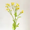 Artificial yellow chamomile daisy branch with multiple realistic flower heads and buds - Yellow