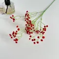 Artificial red Gypsophila bouquet with realistic texture for wedding home decoration - Red