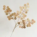 Golden flower branch with Chinese coins and prosperity characters for New Year decor - Coin Style