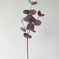 Künstlicher Eukalyptuszweig in Violett mit realistischer 3D-Haptik und 3 Zweigen - Purpurrote Zweige