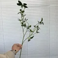 Artificial green banyan leaf branch with realistic foliage for home decoration - Medium Branch