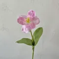 Naturgetreue künstliche Tulpe in Rosa mit grünen Blättern für die Heimdekoration - Rosa