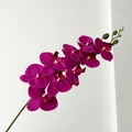 Elegant magenta silk butterfly orchid artificial flower stem for home interior decor - Purple