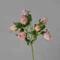 Künstliche Rosen in Rosa mit 7 Blütenköpfen für dekorative Vintage-Tischgestaltung - Herbstrosa