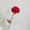 Fiore di garofano rosso artificiale a stelo singolo per la decorazione domestica - Rosso