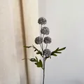 Crisantemo artificial gris estilo ping-pong para decoración de bodas y hogar - Azul Otoñal