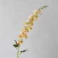 Artificial Delphinium flower in yellow and orange gradient for home decor - Yellow