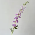 Single stem artificial violet delphinium with gradient purple petals for home decor - Light Purple