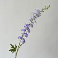 Lifelike purple delphinium artificial flower stem for elegant home decor and weddings - Deep purple
