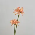 Vibrant orange Lycoris Radiata artificial flowers with long stems for wedding decor - Orange